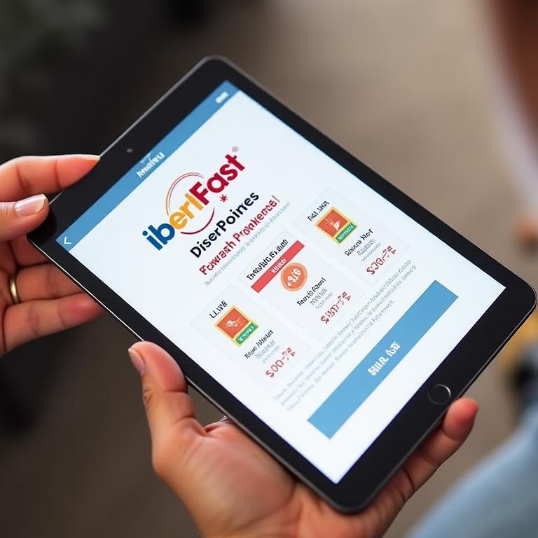 Pantalla de la app de IberFeast mostrando el programa de recompensas y puntos de cliente.